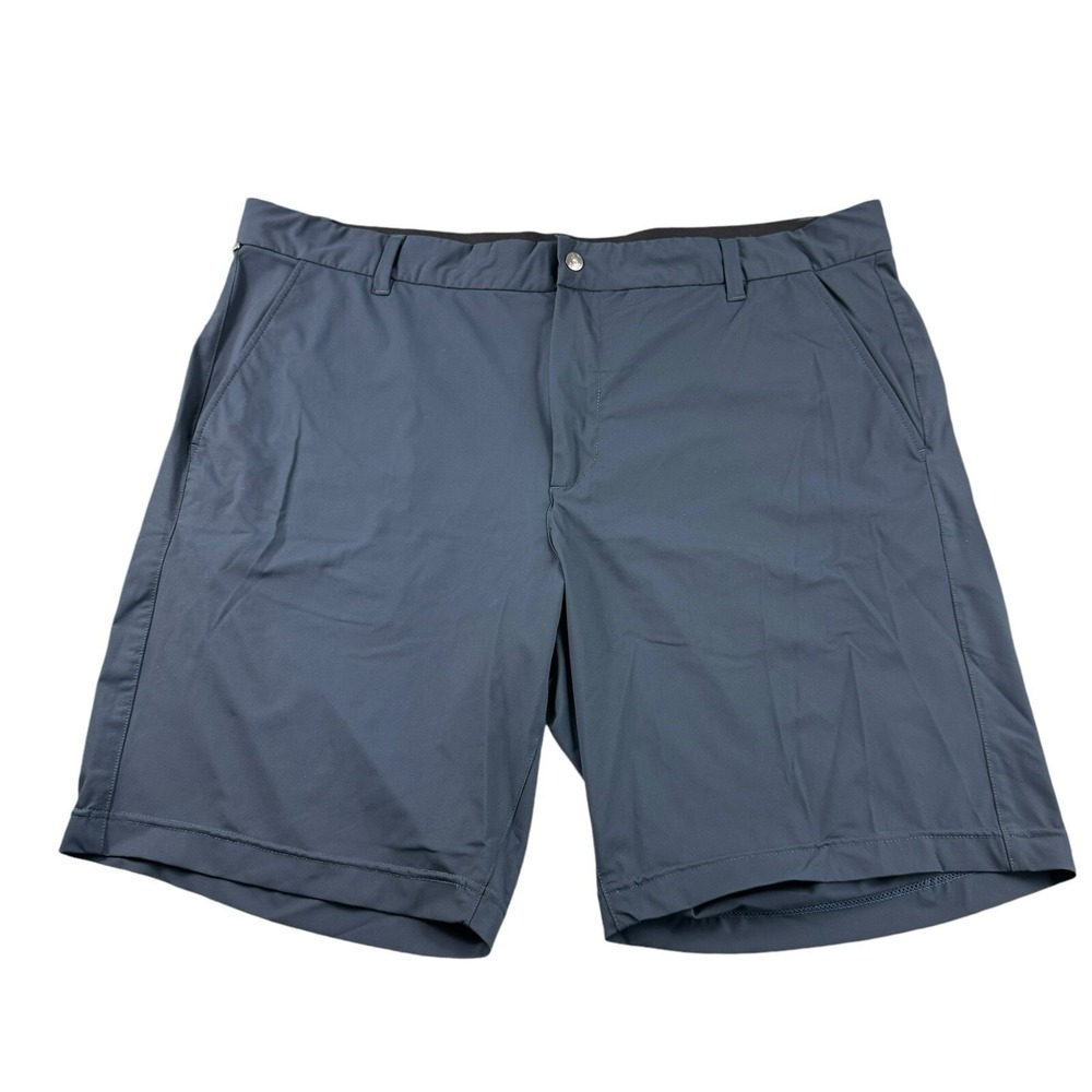 Psycho Bunny Mens Blue Stretch Performance Chino Shorts Size 40 Logo
